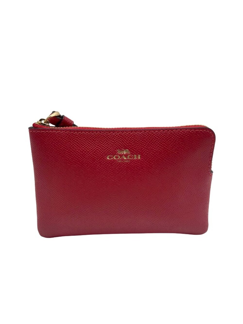 Coach Corner Red Zip Wristlet